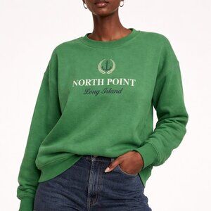 Garage Green 'North Point Long Island' Crewneck Sweatshirt